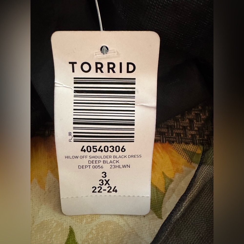 NWT-Torrid/black Halloween costume hi-low off the shoulder tulle dress size 3X - Picture 11 of 12